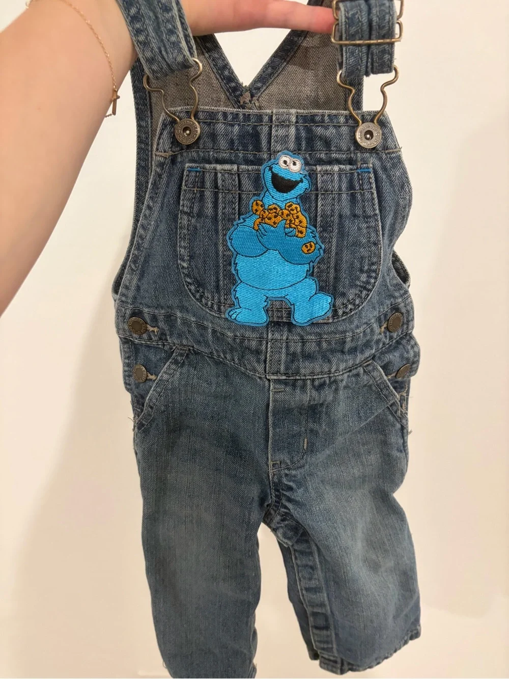 Elmo Denim Shortalls - Blue Kids Overalls
